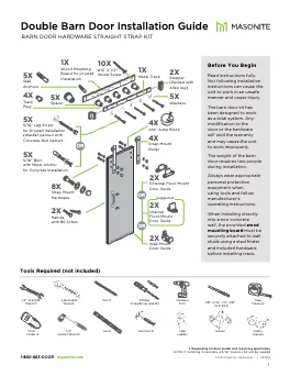 Cover of Masonite Double Barn Door