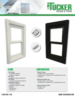 Cover of Tucker 3300 Series Double Hung Vinyl Window