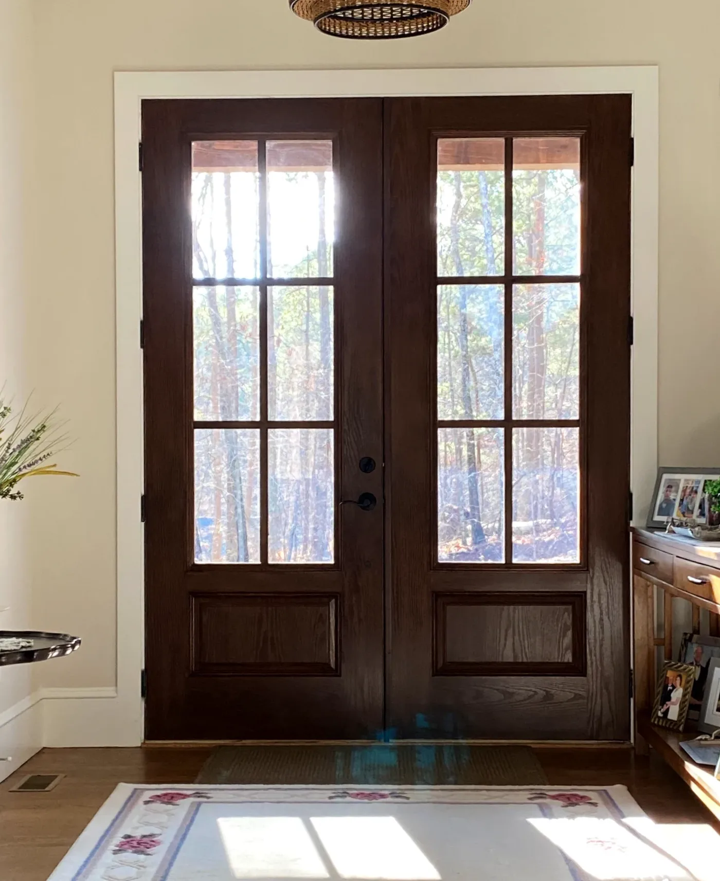 Stained French entry