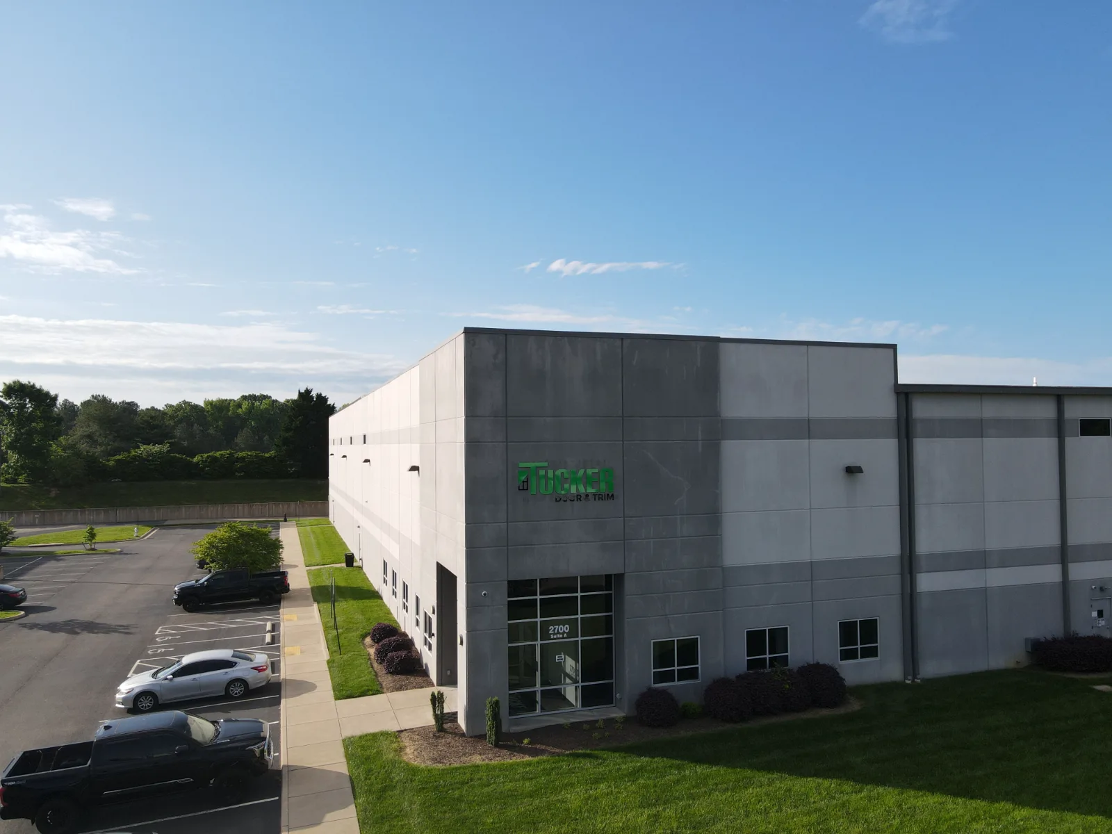 Entrance to the Tucker Door and Trim branch in Henrico, Virginia